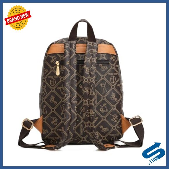 Premium Vegan Leather Backpack Purse with Multi-Pocket Organizer